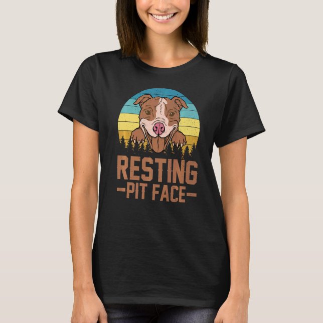 Rengöringsutrustning för Pit Ansikte Cute Pitbull  T Shirt (Framsida)