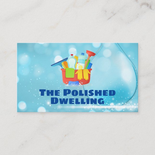 Rengöringsutrustning för Verktyg | Maid Visitkort (Framsida)