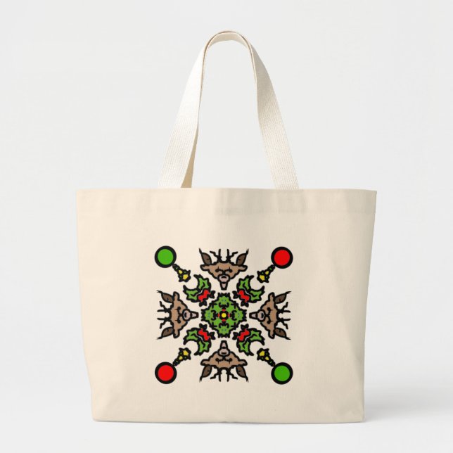 Rengrens Mandala-design Jumbo Tygkasse (Framsidan)