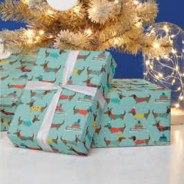 Renhatt Jul Dachshund I Sweater Presentpapper