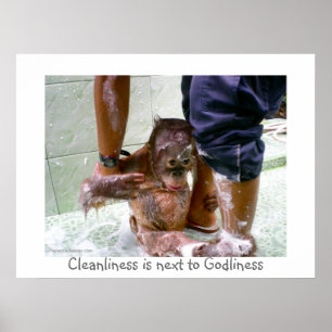 Renhet är bredvid Godliness. Poster
