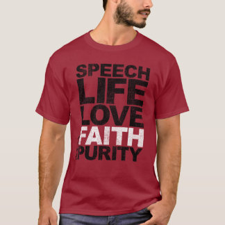 Renhet för tro för tallivkärlek tee shirt