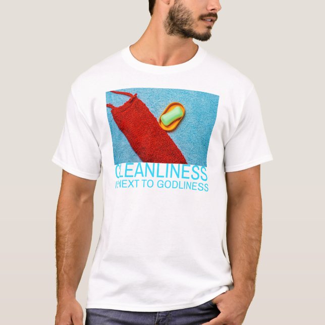 Renhet står bredvid godhet tee shirt (Framsida)