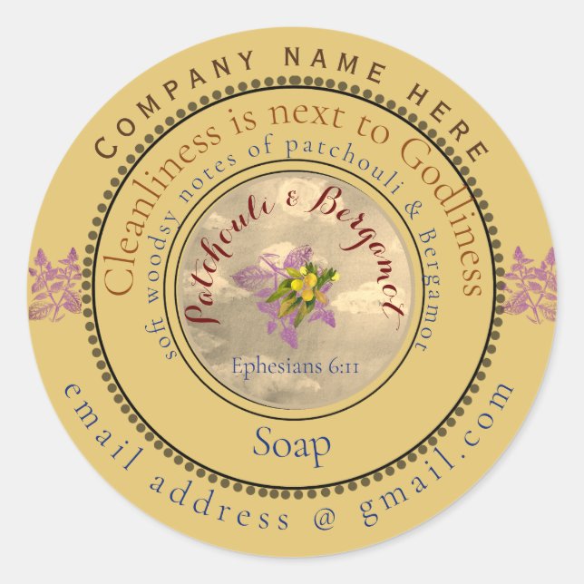 Renhet står bredvid gudinnan. runt klistermärke (Framsida)