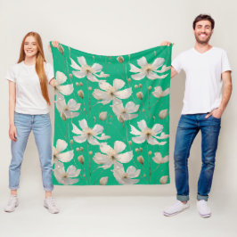 Renhetsgrad för vita blommor fleecefilt