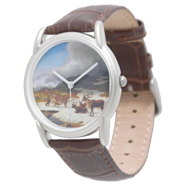 Renhjord i bergen norr om Røros Armbandsur (Vinklad)