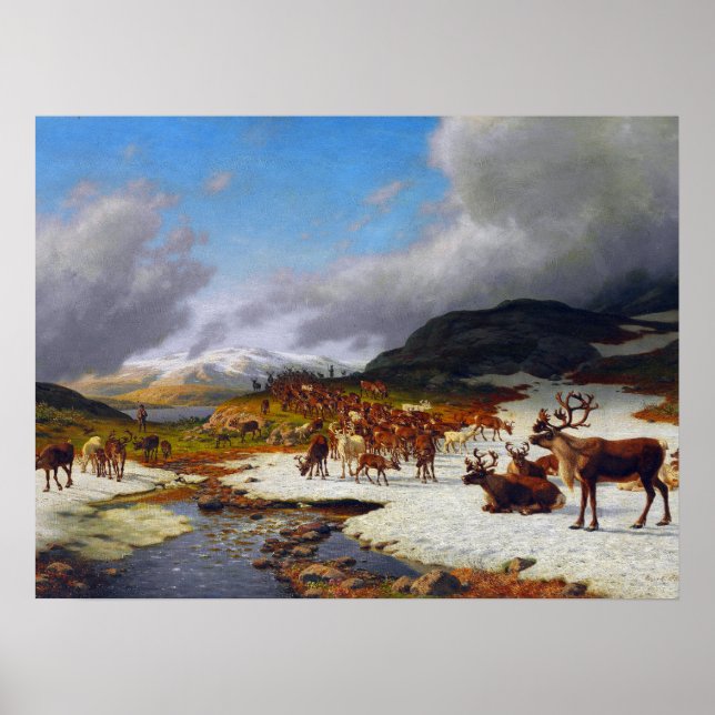 Renhjord i bergen norr om Røros Poster (Framsidan)