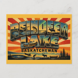 Renhjortasjön Saskatchewan Meteorite Krater Vykort