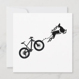 Renhjorthorn Mountainbike Jul ryttare Julkort