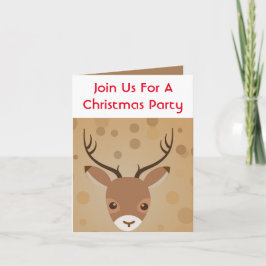 Renillustration på en brun bakgrund  Inbjudan