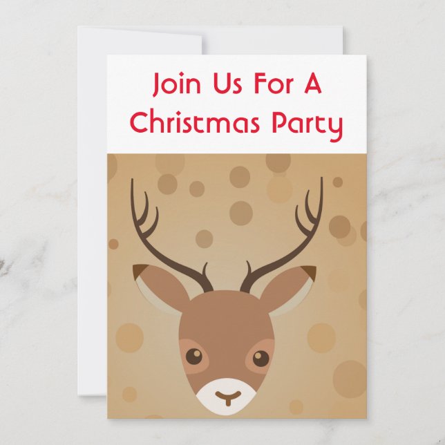 Renillustration på en brun bakgrund  inbjudningar (Framsida)