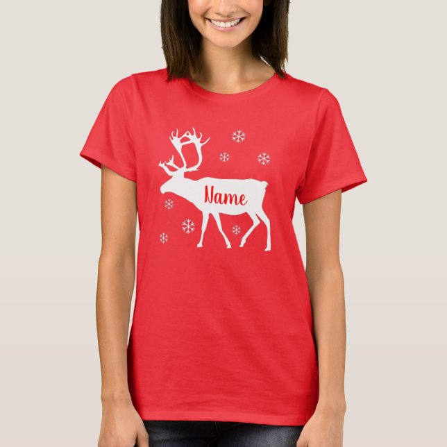 Renindeer Anpassningsbarnas julskjorta T Shirt (Framsida)