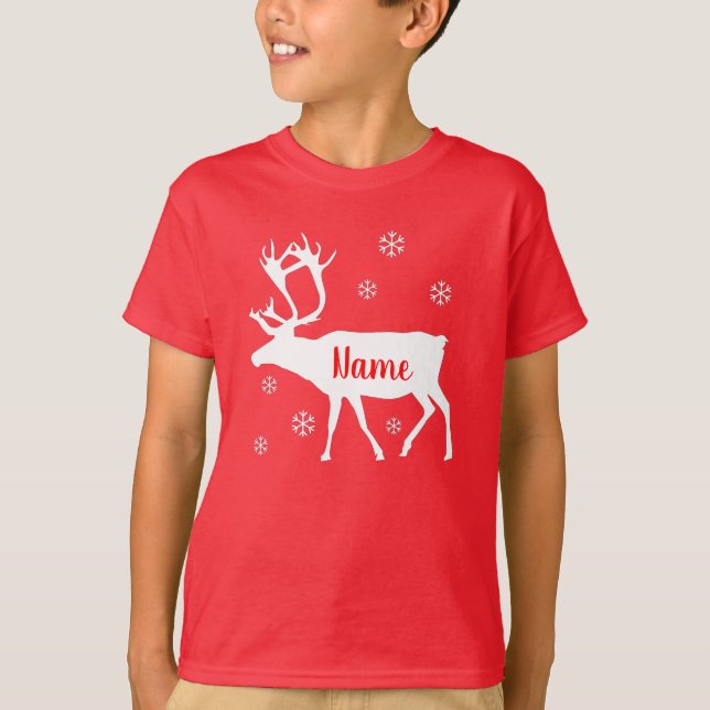 Renindeer Din julskjorta T Shirt (Framsida)