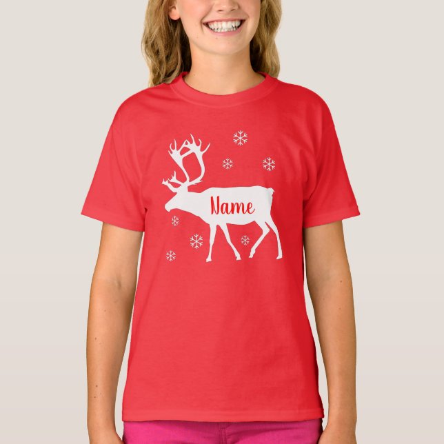 Renindeer Din julskjorta T Shirt (Framsida)