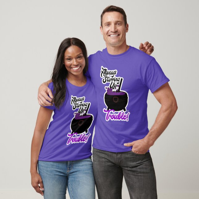 Rening uppåt Trouble Funny Halloween-tal T Shirt (Unisex)