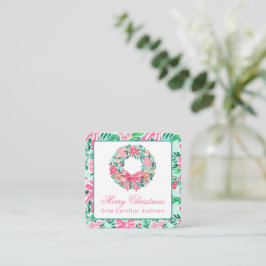 Reningsfack för Rosa och Grönt under jul Anteckningskort