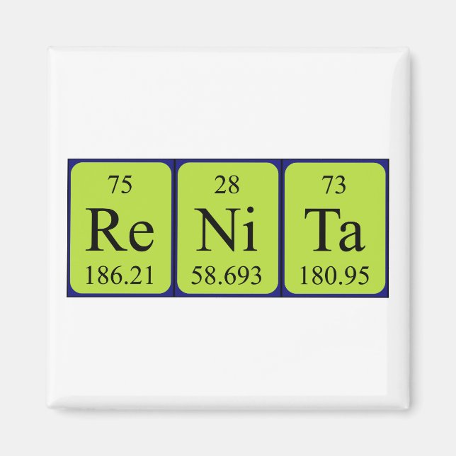 Renita Periodisk bord namn magnet (Framsidan)