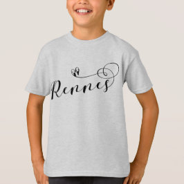 Rennes Flagga in Heart, Roazhon Brittany T Shirt