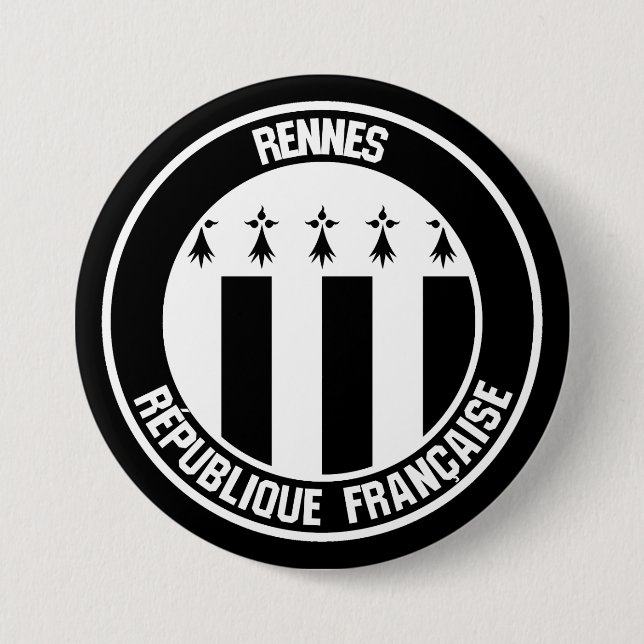 Rennes Round Emblem Knapp (Framsida)