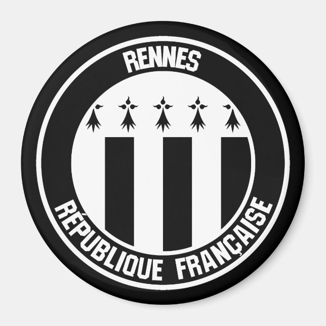Rennes Round Emblem Magnet (Framsidan)