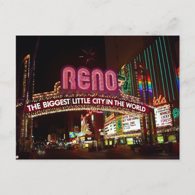 Reno Biggest Little City Postcards Vykort (Framsida)