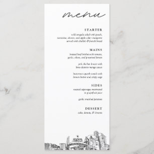 Reno Bröllop Dinner Menu Meny
