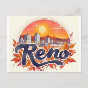 Reno City Nevada stadsbild Vykort
