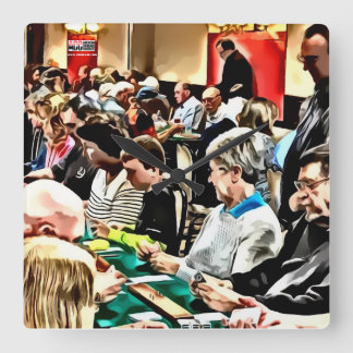 RENO CRIBBAGE CLOCK FYRKANTIG KLOCKA