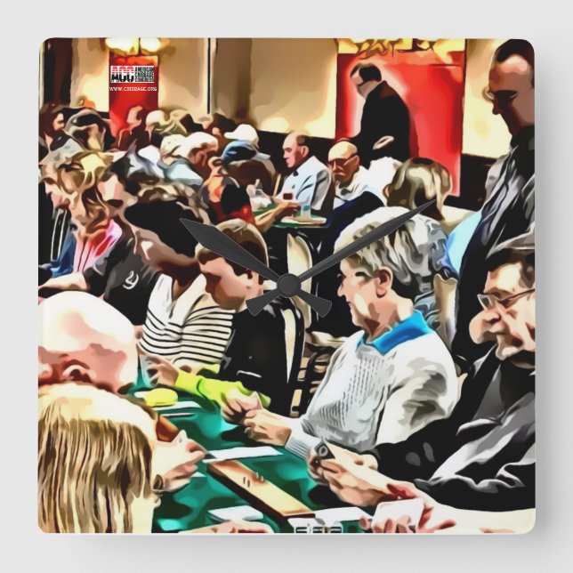 RENO CRIBBAGE CLOCK FYRKANTIG KLOCKA (Framsida)