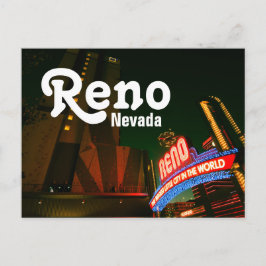 Reno Downtown Postcard - Whitney Peak Vykort