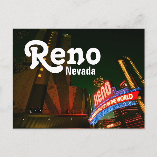 Reno Downtown Postcard - Whitney Peak Vykort (Framsida)