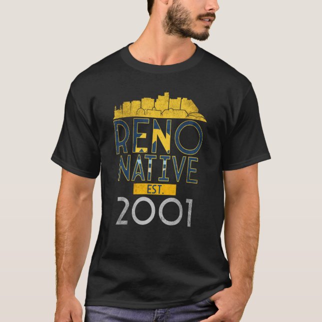 Reno Native Est. 2001 T Shirt (Framsida)