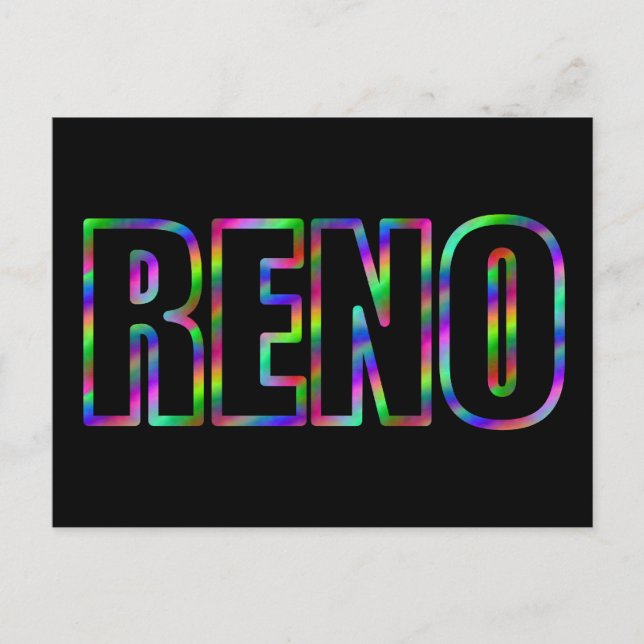 RENO Neon Vykort (Framsida)