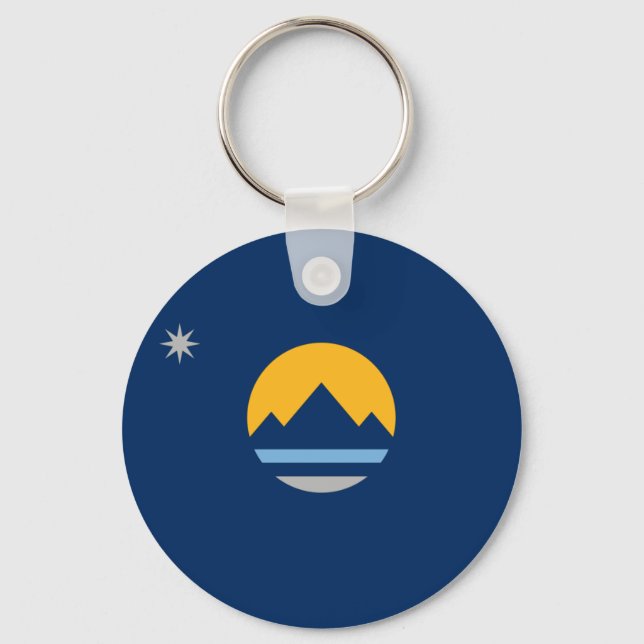 Reno (Nevada) City flagga Keychain Nyckelring (Framsida)