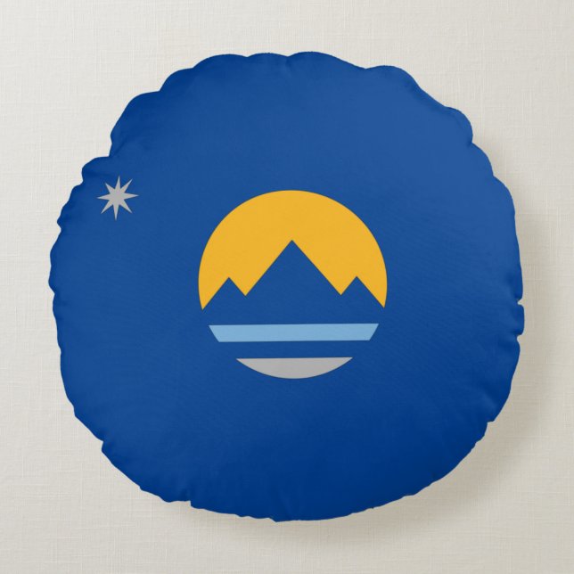 Reno (Nevada) City flagga Rund Kudde (Framsidan)