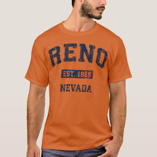 Reno Nevada Nv Retro Atletisk Sport Design vint T Shirt
