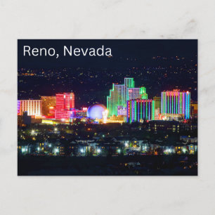Reno, Nevada Postcard Souvenir Travel City Vykort