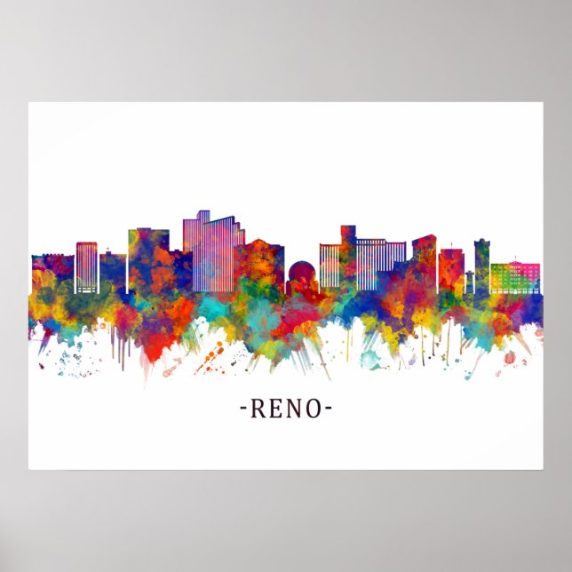 Reno Nevada Skyline Poster (Framsidan)