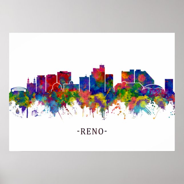 Reno Nevada Skyline Poster (Framsidan)