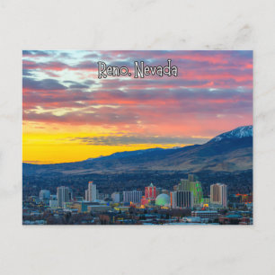 Reno Nevada Sunset vykort