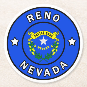 Reno Nevada Underlägg Papper Rund