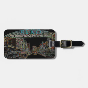 RENO NEVADA VINTAGE COLORFUL WATERCOLOR ART NON BAGAGEBRICKA