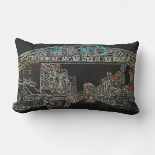 RENO NEVADA VINTAGE COLORFUL WATERCOLOR ART NON LUMBARKUDDE