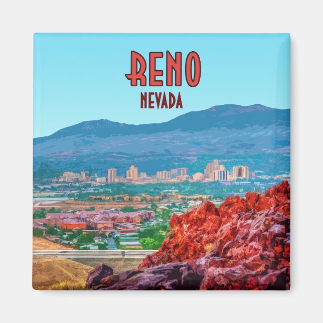 Reno Nevada Vintage i centrala staden Magnet (Framsidan)