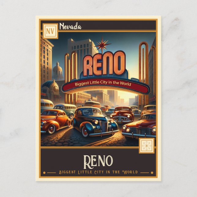 Reno, Nevada | VINTAGE Vykort (Framsida)