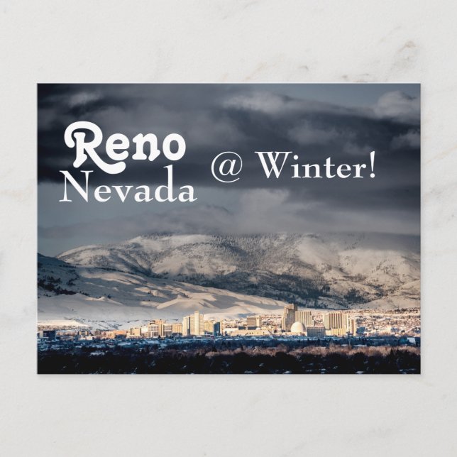 Reno Nevada @ Vintervyvykort Vykort (Framsida)
