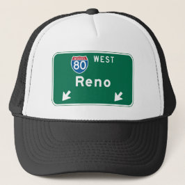 Reno NV-vägmärke Truckerkeps