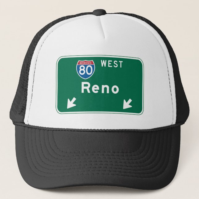 Reno NV-vägmärke Truckerkeps (Framsida)