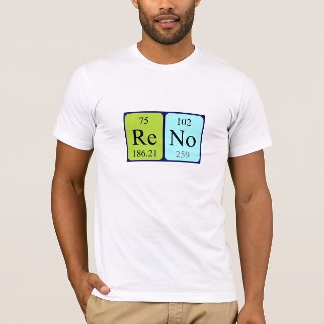Reno periodiskt bord namn-skjorta t shirt (Framsida)