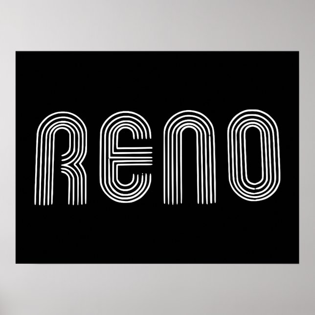 Reno Sign White Poster (Framsidan)